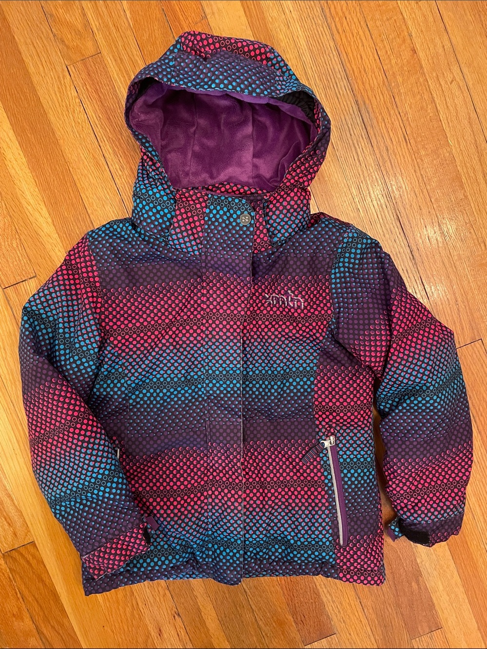 XMTN Kids Hooded Winter Vibrant Multicolour Cozy Warm Lightweight Ski Jacket
